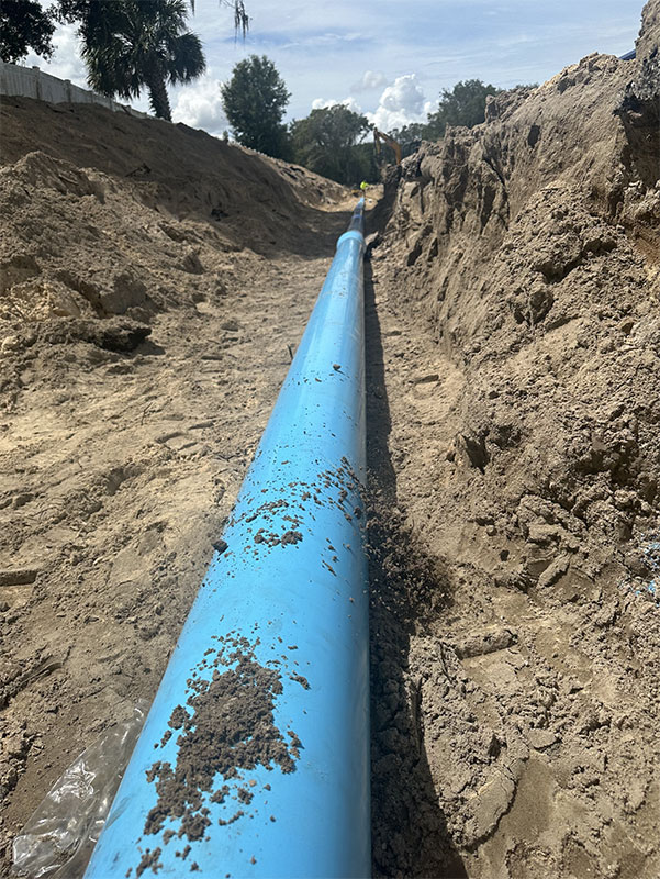 Okahumpka, Florida water line install